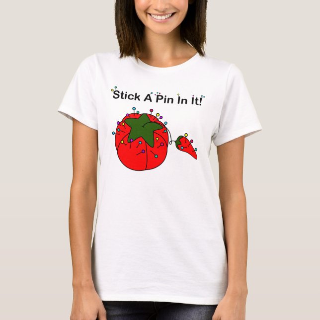 Klibba en klämma fast i den! (Sömnadtomat) Tee Shirt (Framsida)