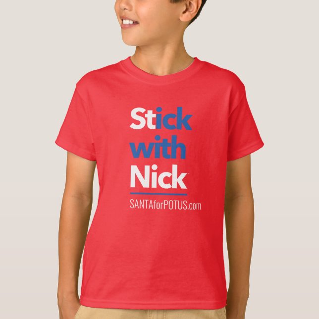 "Klibba med Nick" unge den Hanes TAGLESS® Tröja (Framsida)