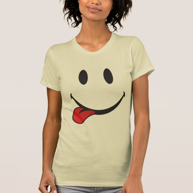 Klibba ut tungaemoji tee (Framsida)