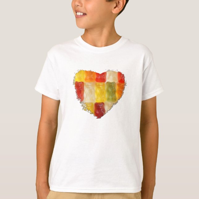 klibbig björnhjärta t shirt (Framsida)