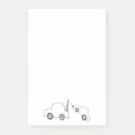 Klibbig kärleksläp noterar post-it block