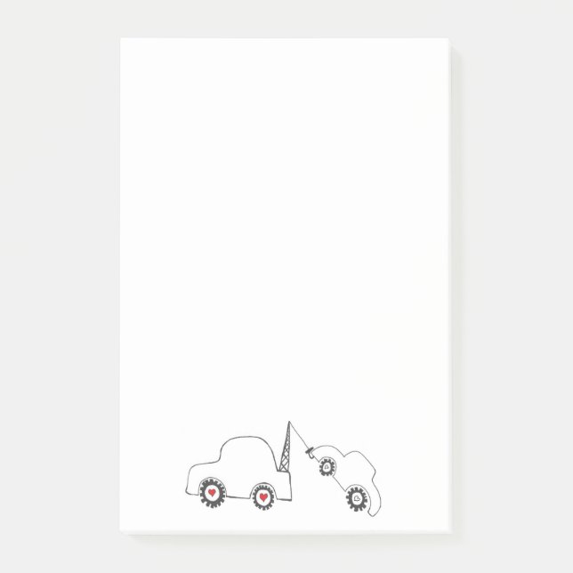 Klibbig kärleksläp noterar post-it block (Framsida)