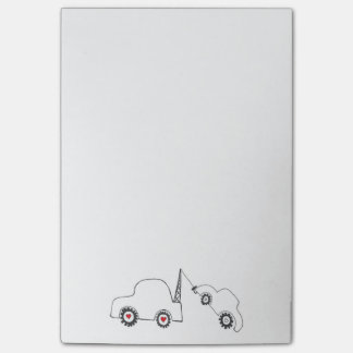 Klibbig kärleksläp noterar post-it block