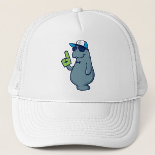Klibbig lösenordtruckerkeps - Herr Manatee Keps