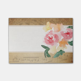 Klibbig vintagenotblad noterar post-it block