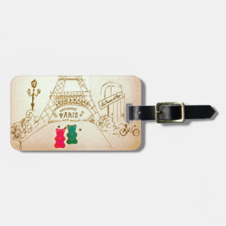 Klibbiga björnar i Paris Bagagebricka