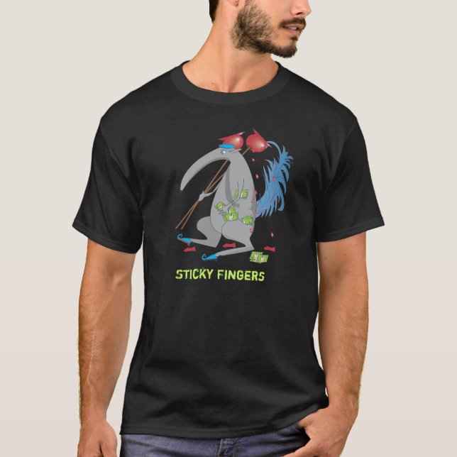 Klibbiga fingrar t shirt (Framsida)