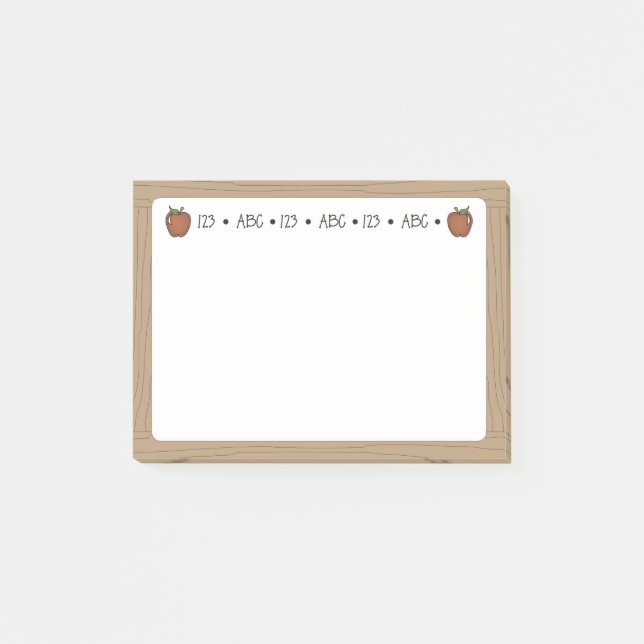 Klibbiga lärare Whiteboard noterar Posta-Det Post-it Block (Framsida)