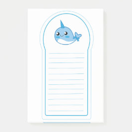 Klibbiga Narwal vadderar Post-it Block