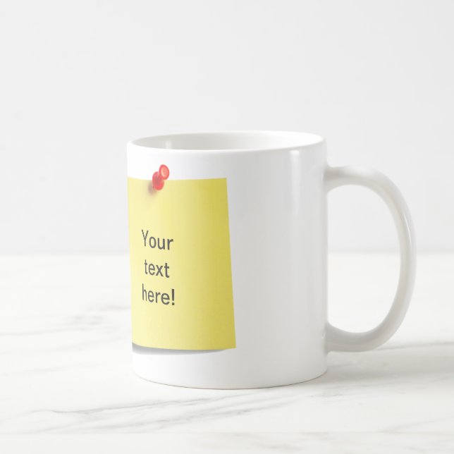 Klibbigt notera muggmallen - tillfoga din egna kaffemugg (Höger)