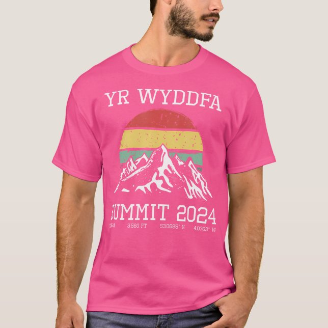Klibed Yr Wyddfa Snowdon Toppmöte 2024 Sol Cymru W T Shirt (Framsida)