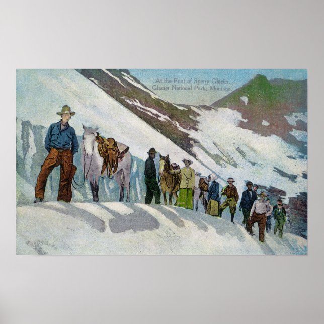 Klibräden vid Foot av Sperry Glacier Poster (Framsidan)