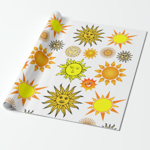 klick på den heliga tecknaden Lycklig sol ansikte Presentpapper