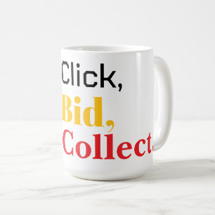 Klicka, Bjud, Samla. Bok Kaffemugg