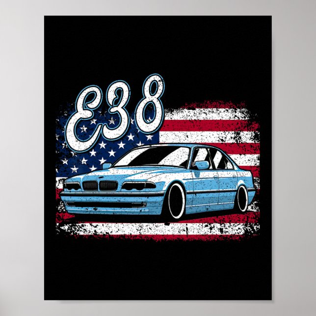 Klicka för mer E38 4 juli American Retro Poster (Framsidan)