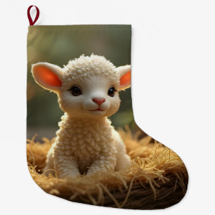 KLICKA LITTLE LAMB PÅ ETT MANGER STOR JULSTRUMPA