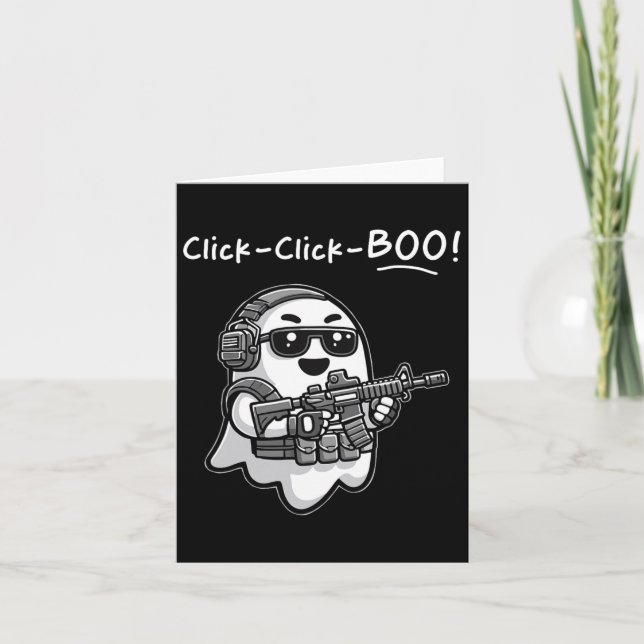Klicka på Boo Halloween Vet Kort (Framsida)