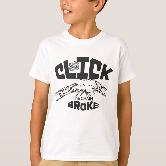 Klicka på kedjan bröt t shirt (Framsida)