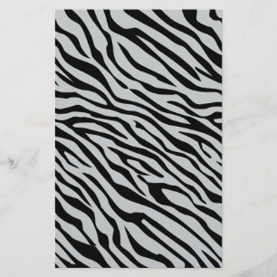 Klicka på Magic Zebra ränder för att anpassa Grått Brevpapper