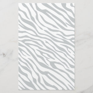 Klicka på Magic Zebra ränder för att anpassa Grått Brevpapper