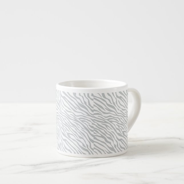 Klicka på Magic Zebra ränder för att anpassa Grått Espressomugg (Framsida höger)