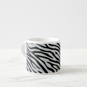 Klicka på Magic Zebra ränder för att anpassa Grått Espressomugg