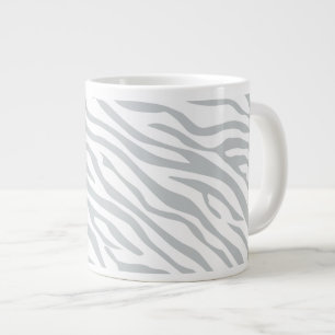 Klicka på Magic Zebra ränder för att anpassa Grått Jumbo Mugg
