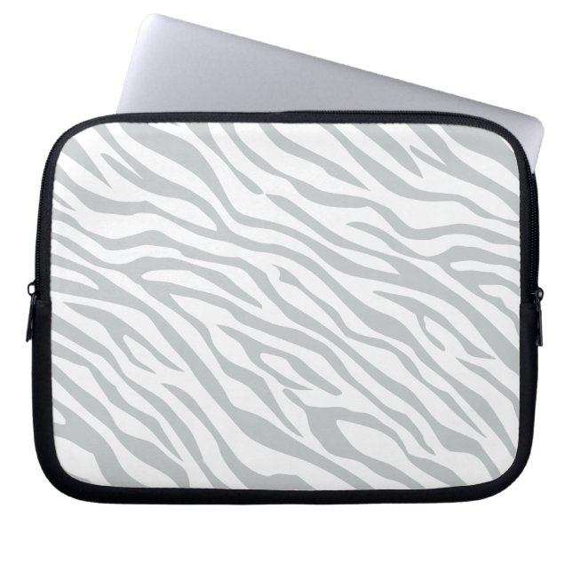 Klicka på Magic Zebra ränder för att anpassa Grått Laptop Fodral (Framsidan)