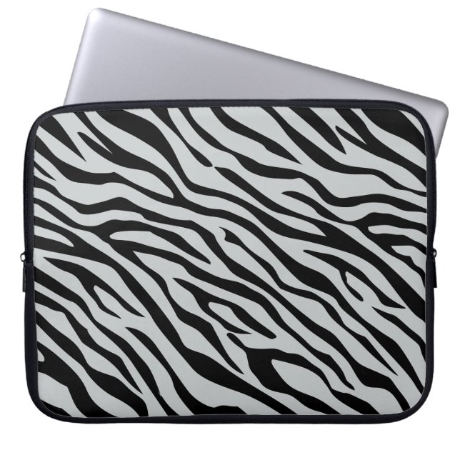 Klicka på Magic Zebra ränder för att anpassa Grått Laptop Sleeve (Framsidan)