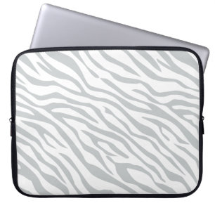 Klicka på Magic Zebra ränder för att anpassa Grått Laptop Sleeve
