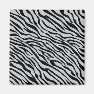 Klicka på Magic Zebra ränder för att anpassa Grått Magnet