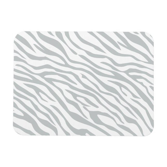 Klicka på Magic Zebra ränder för att anpassa Grått Magnet (Horisontell)