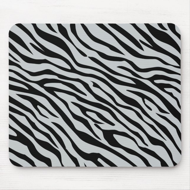 Klicka på Magic Zebra ränder för att anpassa Grått Musmatta (Framsidan)