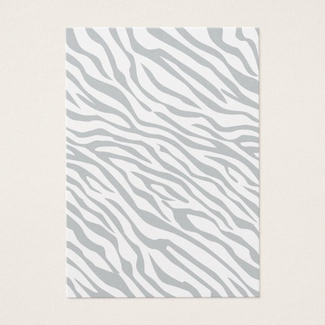 Klicka på Magic Zebra ränder för att anpassa Grått Visitkort (Framsidan)