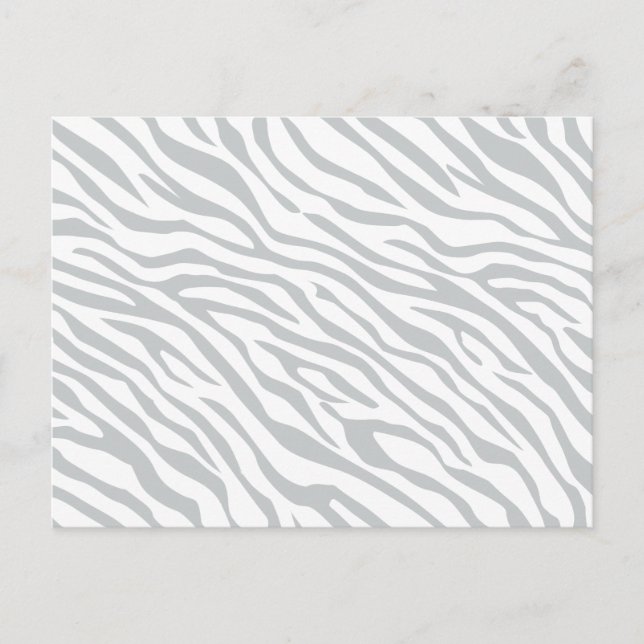 Klicka på Magic Zebra ränder för att anpassa Grått Vykort (Framsida)