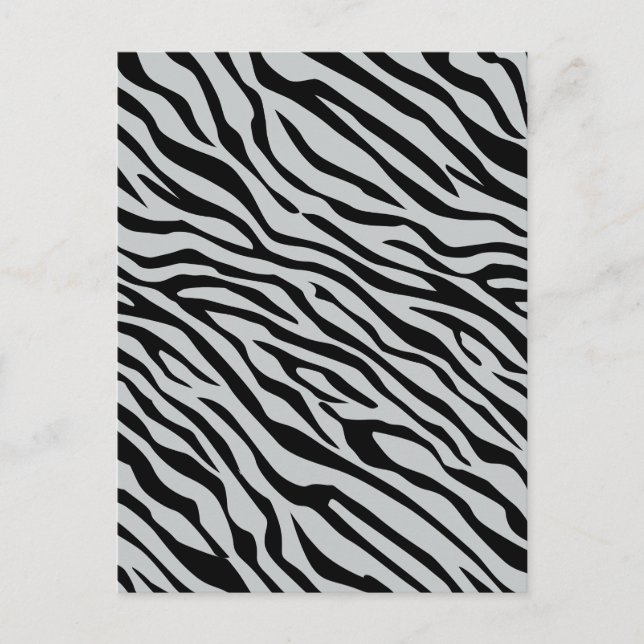 Klicka på Magic Zebra ränder för att anpassa Grått Vykort (Framsida)
