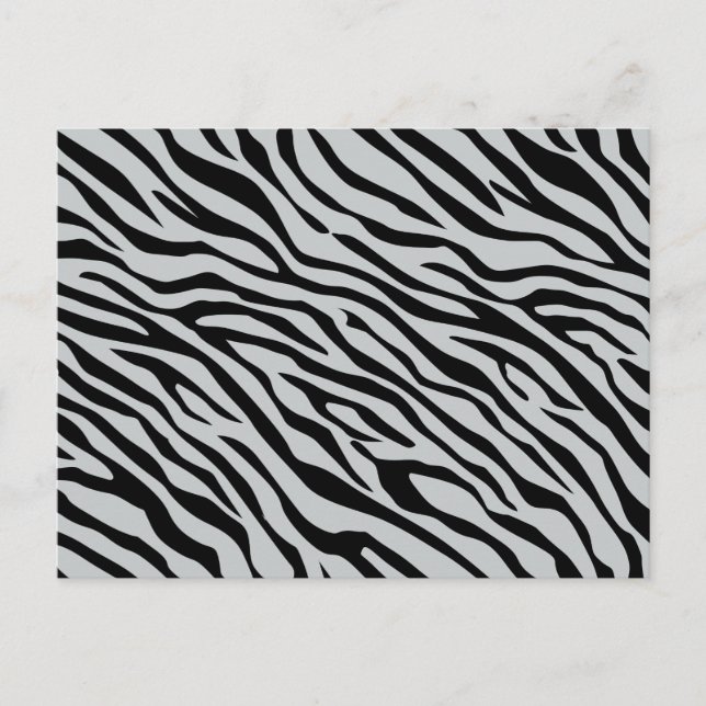 Klicka på Magic Zebra ränder för att anpassa Grått Vykort (Framsida)