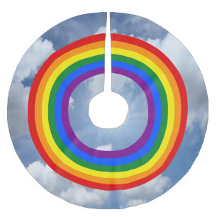 KLICKA PÅ RAINBOW FLAGGA + backgr. & idéer Julgransmatta Borstad Polyester