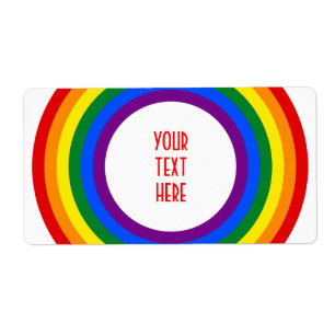 KLICKA PÅ RAINBOW FLAGGA + tecken eller text Fraktsedel