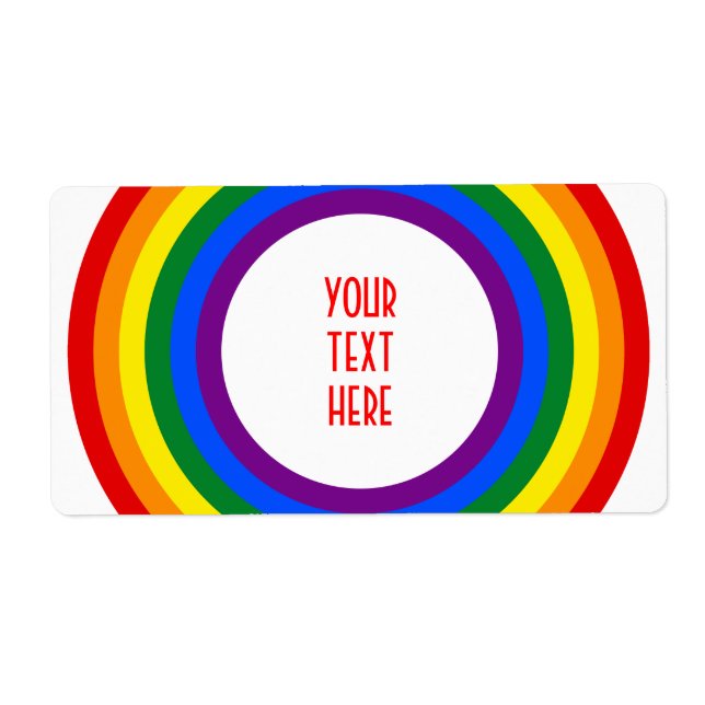 KLICKA PÅ RAINBOW FLAGGA + tecken eller text Fraktsedel (Framsidan)