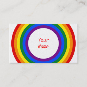 KLICKA PÅ RAINBOW FLAGGA + tecken eller text Visitkort