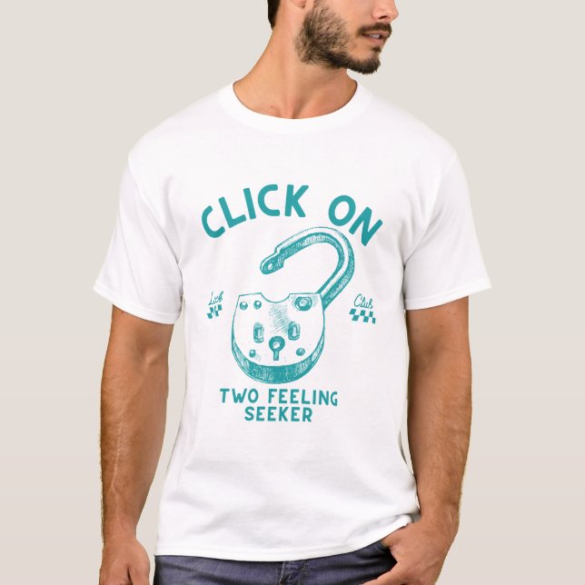 Klicka på två känslo­sökare t shirt (Framsida)