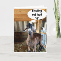 KLICKA UT GOAT BLEAT UT "13:e BIRHDAY WISH"-kort