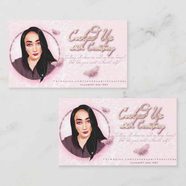 Klickade upp Affärskort Visitkort (Fram/baksida)