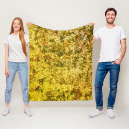 Klickor på en bild med lätt fläckig  gult fleecefilt