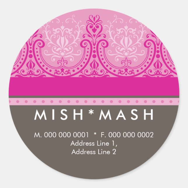 KLICKSSEL: glam 1 Runt Klistermärke (Framsida)