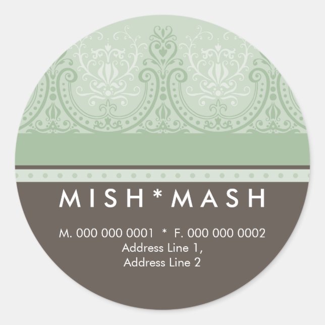 KLICKSSEL: glam 3 Runt Klistermärke (Framsida)