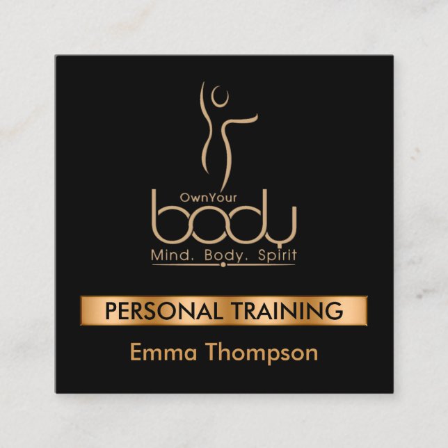 Klienten äger din kropp fyrkantigt visitkort (Framsida)