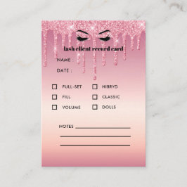 Klientkonsultation för Glitter Eyelash Extension Visitkort