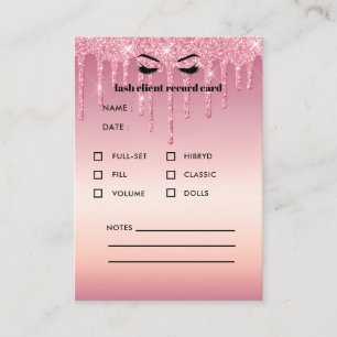 Klientkonsultation för Glitter Eyelash Extension Visitkort